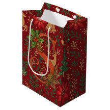 Poinsettia, Initiaal S Letter Rendier Midden Cadea