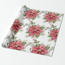 Poinsettia Inpakpapier