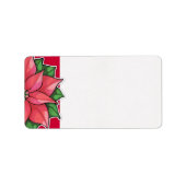 Poinsettia Joy Red Adres Label (Voorkant)