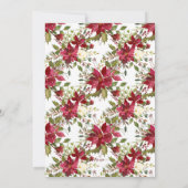 Poinsettia Joyeux Noël Elegant-kerstkaart Kaart (Achterkant)