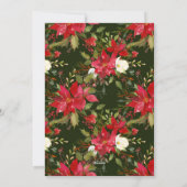 Poinsettia Joyful Kerstmis Foto Vakantiekaart Feestdagenkaart (Achterkant)