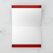 Poinsettia, kaarsen en groen bruiloft bedankkaart (Binnen)