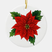 Poinsettia Keramisch Ornament (Voorkant)