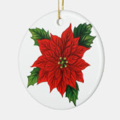 Poinsettia Keramisch Ornament (Links)