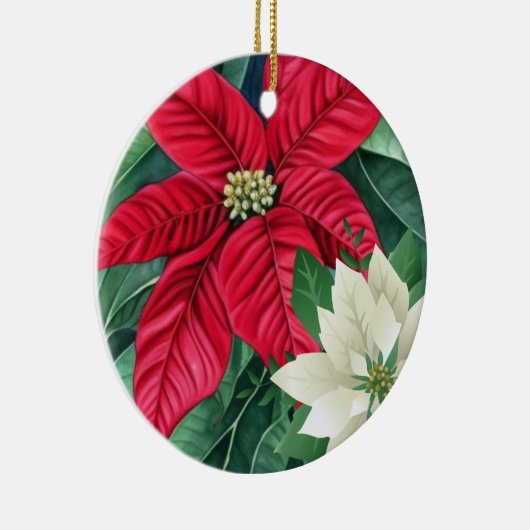 Poinsettia Keramisch Ornament (Rechts)