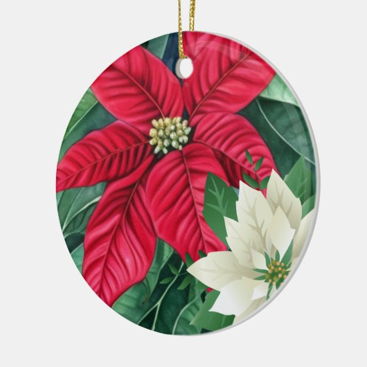 Poinsettia Keramisch Ornament (Links)