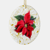 Poinsettia Keramisch Ornament (Rechts)