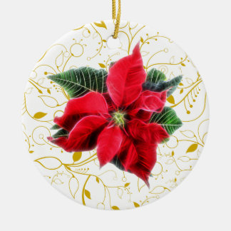 Poinsettia Keramisch Ornament