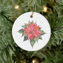 Poinsettia Keramisch Ornament