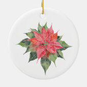  Poinsettia Keramisch Ornament (Achterkant)