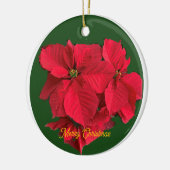 Poinsettia keramisch ornament (Links)