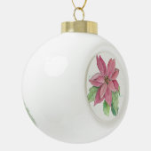 Poinsettia Keramische Bal Ornament (Links)