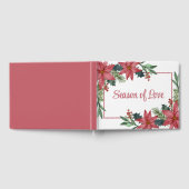 Poinsettia Kerst Bloemen Rode Winter Bruiloft Gastenboek (Volledig)