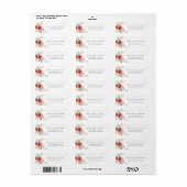 Poinsettia Kerst bloemstuk Bruiloft ontwerp Etiket (Full Sheet)
