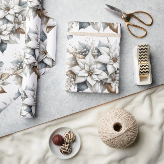 Poinsettia Kerst Bloemverpakkings Papier (Crafts)