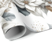 Poinsettia Kerst Bloemverpakkings Papier (Rol Hoek)