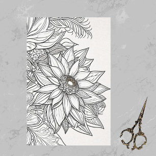 Poinsettia Kerst ingewikkelde lijn tekening Tissuepapier