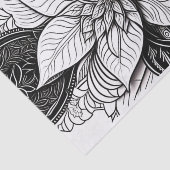 Poinsettia Kerst ingewikkelde lijn tekening Tissuepapier (Detail)