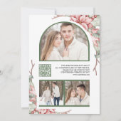 Poinsettia Kerst Kaars Foto Bruiloft Save The Date (Achterkant)