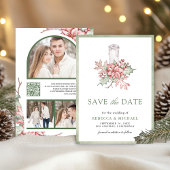 Poinsettia Kerst Kaars Foto Bruiloft Save The Date