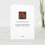 Poinsettia kerst Kaart (Achterkant)