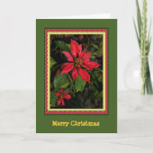 Poinsettia kerst Kaart (Voorkant)