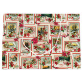  Poinsettia Kerst Kaart Collage Groot Cadeauzakje (Voorkant)