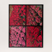Poinsettia Kerst Kas Rood Roze Legpuzzel (Verticaal)