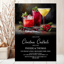 Poinsettia Kerst Kerstcocktails Feest Kaart