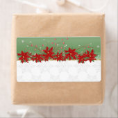 Poinsettia Kerst Keuken Labels (Insitu)