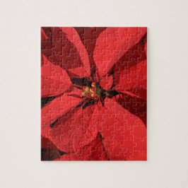 Poinsettia kerst legpuzzel