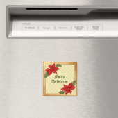 Poinsettia kerst magneet (Insitu (Vaatwasser))