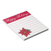 Poinsettia Kerst Notitieblok (Schuin)