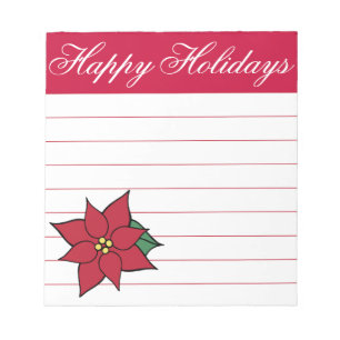 Poinsettia Kerst Notitieblok