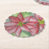 Poinsettia Kerst Onderzetters (Gekanteld)