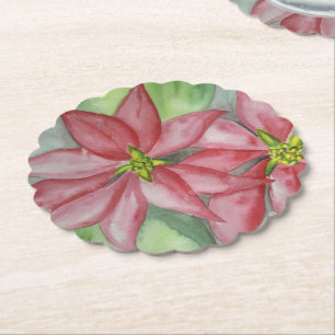 Poinsettia Kerst Onderzetters