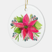 Poinsettia Kerst Ornament (Links)
