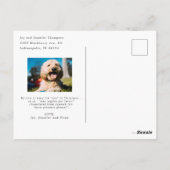 Poinsettia Kerst Pine Naald Grappig Bericht Blu Briefkaart (Achterkant)