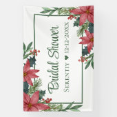 Poinsettia Kerst Rood Bloemen Vrijgezellenfeest Spandoek (Verticaal)