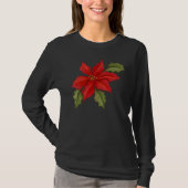 Poinsettia kerst t-shirt (Voorkant)