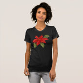 Poinsettia kerst t-shirt (Voorkant volledig)