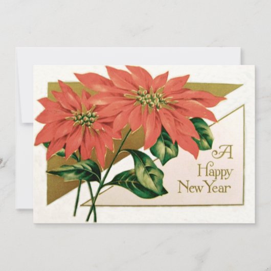 Poinsettia Kerstbloem Kaart (Voorkant)