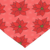 Poinsettia kerstbloem patroon korte tafelloper (Hoek)