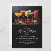 Poinsettia Kerstborrel Kaart (Voorkant)