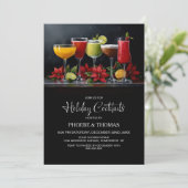 Poinsettia Kerstborrel Kaart (Staand voorkant)