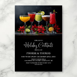 Poinsettia Kerstborrel Kaart