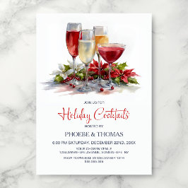 Poinsettia Kerstborrel Kaart