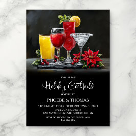 Poinsettia Kerstborrel Kaart