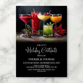 Poinsettia Kerstborrel Kaart