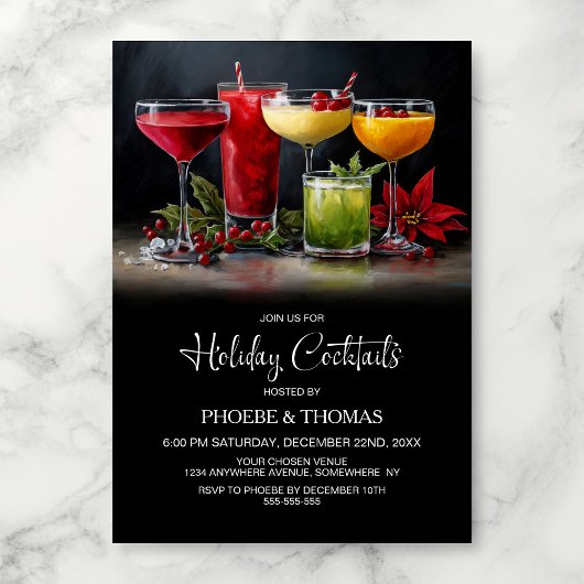 Poinsettia Kerstborrel Kaart